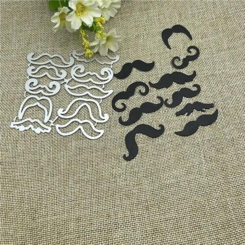 Funny beard frame Metal Cutting die keychain shaker Heart Paper Key Chain Scrapbook Paper Craft Card Punch Art Knife Cutter