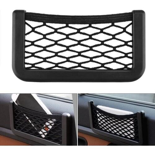 1pc Car Interior Storage Net Pocket Bag Elastic Nylon Mesh Creative Car Supplies For Car Mesh Sundries Storage