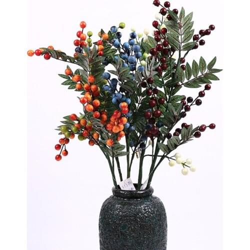 1pc Plastic fruit green plant simulation artificial tree plants simulation fruit fake leaf for home decoration