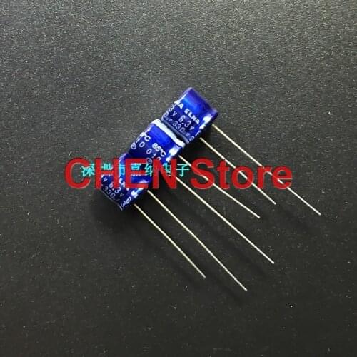 20PCS/50PCS Malaysia ELNA RC2 6.3V330UF 8X7MM audio electrolytic capacitor 330uF/6.3V Ultra small volume blue robe 330uf 6.3v