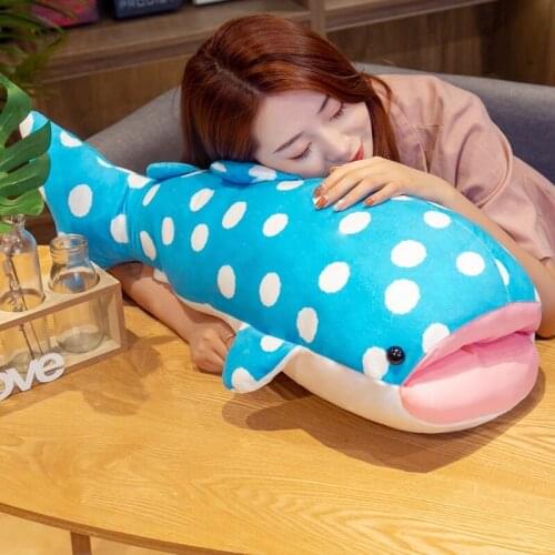 55-80cm New Style Blue Shark Plush Toys Big Fish doll Whale stuffed plush sea animals Children Birthday Gift