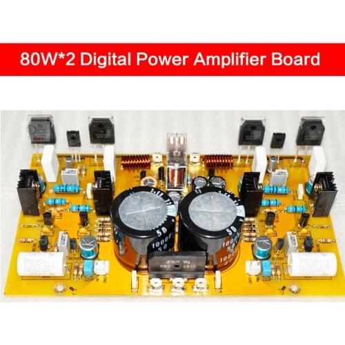 80W*2 Digital Power Amplifier Board AC Dual 33V S100GF/discrete HIFI Power Amplifier Board/kit/finished Board Gold-plated PCB