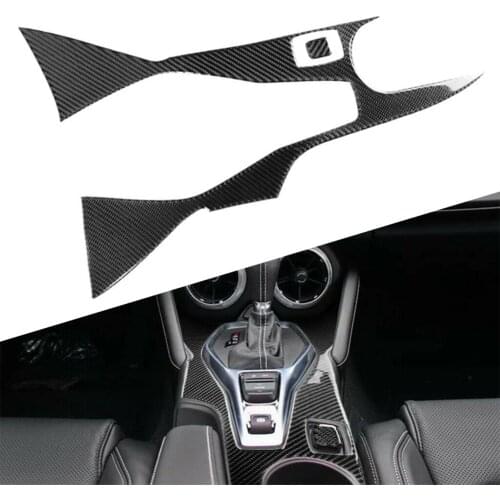 Car Gear Shift Panel Cover Decorative Trim For Chevrolet Camaro 2017 2018 2019 Carbon Fiber Decorative Sticker Trim LHD