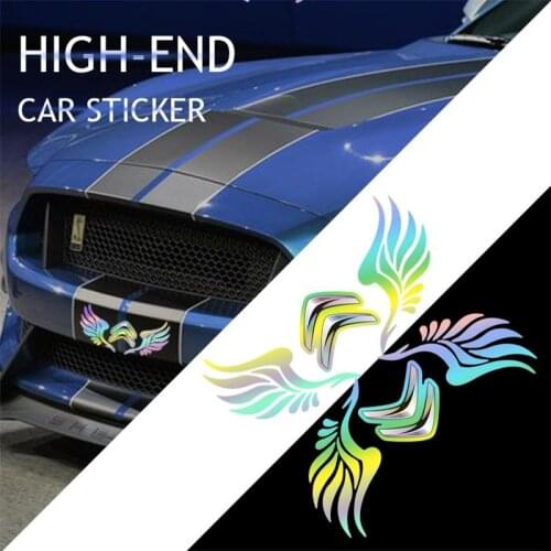 Angel Wings Seven Color Reflective Car Stickers Laser Body Sticker For Citroen C1 C2 C3 C4L C4 Vts C5 C6 C8 Picasso Xsara Cactus