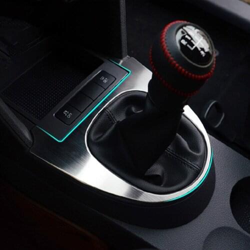 Car accessories stainless steel gear panel trim decoration stickers and Water cup frame decoration cover For Volkswagen Touran