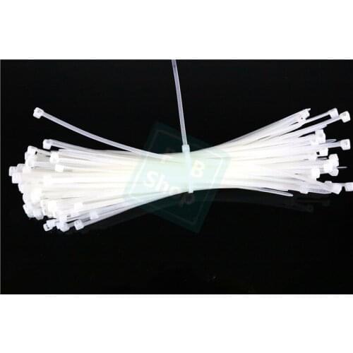 Free shipping 250Pcs/pack 8*150 200 250 300mm CE approved white black color Self-locking Plastic Nylon Cable Ties,Wire Zip Tie