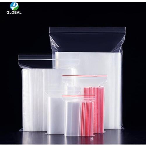 D&P Various small Sizes Transparent Self Sealing Plastic Resealable Cellophane Gift storage Bag OPP Poly zip lock Packaging Bag