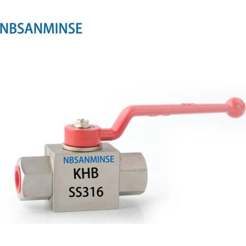 NBSANMINSE KHB High Pressure Hydraulic Ball Valve 3/4 1 1-1/4 1-1/2 G NPT Type Normal Temperature Anticorrosion Design SS316L