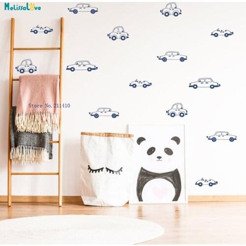Exquisite Vintage Cars Wall Sticker Decals Home Decoration Cute Nursery Retro Baby Boy Room Self-adhesive Vinyl Murals YT1428
