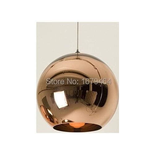 Quality first LED E27 Bronzed COLOR Mini Pendant lamp LED 1 Light Metal Glass Electroplating use for dining lamp living room