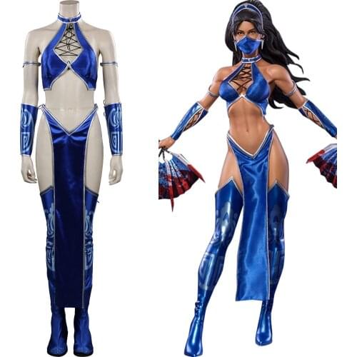 Game Mortal Sub Zero Cosplay kitana Uniform Dress Cosplay Costume Outfits Halloween Carnival Suit