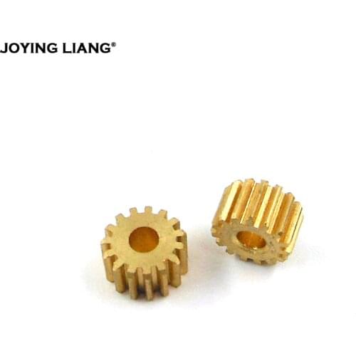 Brass Gear 153A 0.5 Modulus Motor Spindle Gear 15 Teeth Toy Model Fitting Tight Match 3mm Shaft 10pcs/lot
