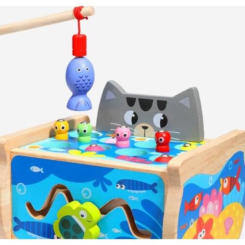 Magnetic Fishing Game Baby Puzzle Teaching Aids Preschool Wooden Montessori Toys Early Educational Toys For Children Girls Gifts
