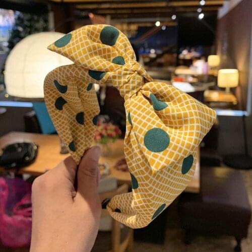 2021 New Fashion Cute simple wide-brimmed big bow headband Hair Accessories 20# Colors