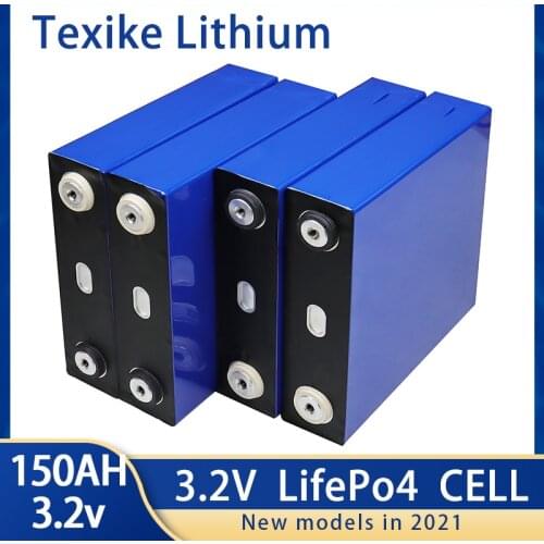 New 3.2v 150ah Lifepo4 lithium iron phosphate battery cell batteries 12v 24V150AH solar RV pack EU US tax free