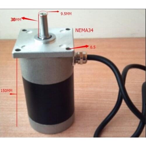 Wholesale 8 pcs a lot Waterproof IP65 NEMA 34 stepper motor and 8 pcs Leadshine stepper driver and 2 pcs Custom made coupling