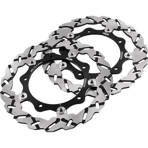 Motorbike Front Brake Disc Rotors For Yamaha X-MAX YP R 125 250 & XP T-MAX 500 2004 2005 2006 2007 Black 2PCS