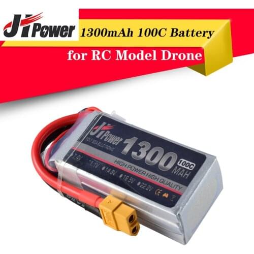 JHPower Rechargeable Battery 11.1V 1300mAh Lipo Battery with XT60 Plug 3S 100C for RC Model Drone Car Helicopter