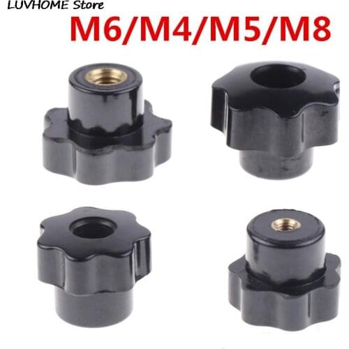 Plastic Carbon Steel Galvanization Male Thread Star Shaped Head Clamping Nuts Knob For Industry Equipment M6/M4/M5/M8