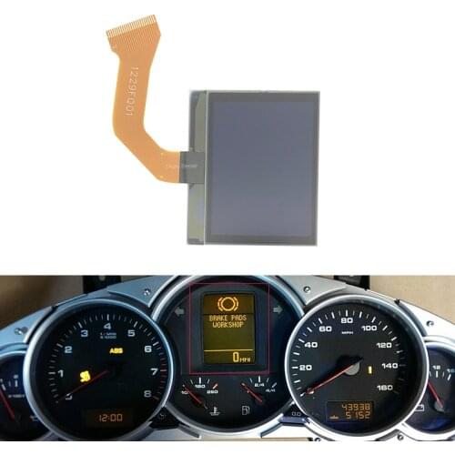 Dashboard Monochrome LCD Screen for VW Touareg V6 Porsche Cayenne Cayenne S Pixel Repair Yellow/Red Background