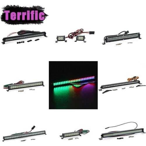 RC Car Roof Lamp LED Light Bar White/Coloured Lights Adjustable Mode for 1/10 Crawler Traxxas TRX4 TRX6 Axial SCX10 Wraith Capra