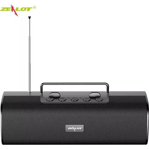 S40 FM Radio Portable TWS Bluetooth Speaker HIFI Stereo Outdoor Wireless Speaker Subwoofer Boombox Support TF Card USB Disk