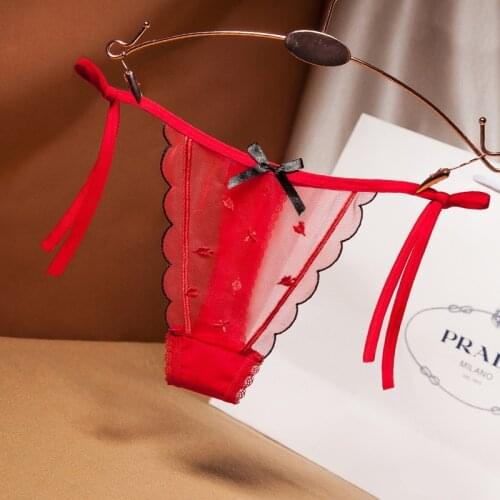 Sexy Lace Womens Underwear Bandage Sex Transparent Panties Ladies' Seamless Underpant Low Waist Thong Sexy Lingerie for Women