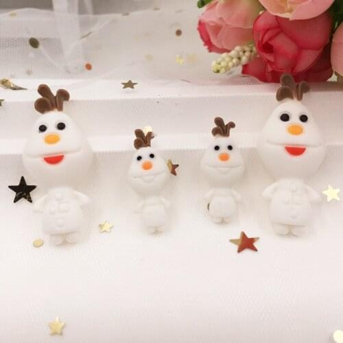 Resin Kawaii Colorful Cute Snowman Flatback Cabochon Stone Scrapbook DIY Decor Home Figurine Crafts