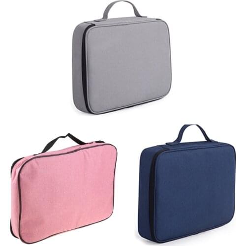 2021 New Document Ticket Bag Waterproof Large Capacity Compartments Certificates Files Organizer for Home Office Travel