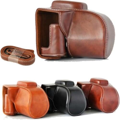 High Qaulity PU Leather Camera Case Full Bag For Fujifilm XT100 XT200 XS10 FUJI x-t100 X-T200 XS10 Camera Bag Cover With Strap