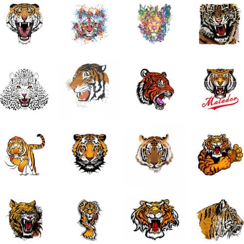 ZOTOONE Iron on Heat Transfer Patches for Clothing Flower Tiger Applique Baby Clothes DIY Clothes Decoration Biker Patches E