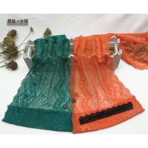 1 Meter Elastic Lingerie Lace Fabric DIY Craft Stretch Sewing Appliques Elastic Lace Trims For Underwear Bra 20.5cm Width