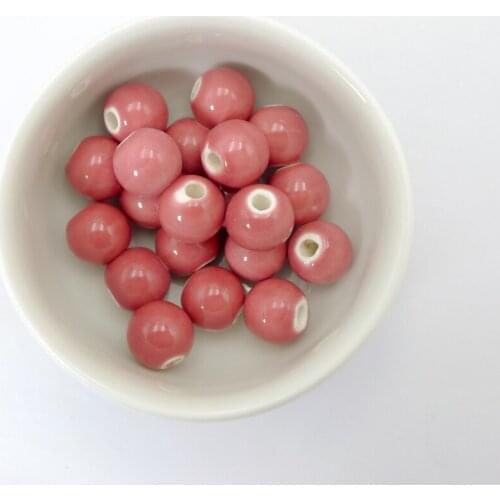 10# 40pcs DIY Ceramic Beads Not Glass Promotion Porcelain Bead For Jewelry Making 10mm Beads #A305A