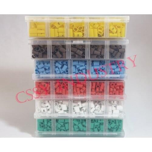 1000PCS 1mm2 EC-0 cable marker 0-9 different number colorful mixed A-Z 26 letters cable label in cable sleeves total cutting