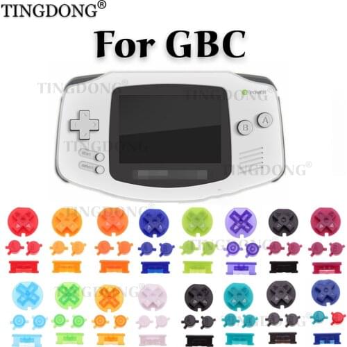 17color 1set For GameBoy color Button Shell For Game boy Color Buttons GBC Game replacement Button Kit DIY Color