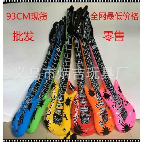 200pcs/lot Neon Inflatable Blow Up Guitars Fancy Dress Party Prop Musical Disco Rock