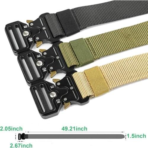 3Pcs Heavy Duty Nylon Belt Quick-Release Metal Buckle Versatility Hiking Rigger Outdoor Camping Keychains Strap