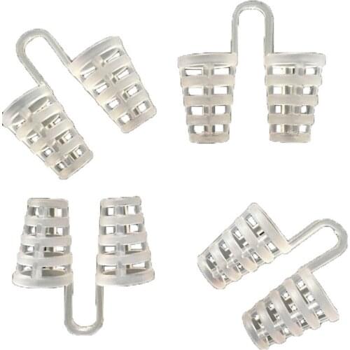 4pcs Silicone Nose Clip Mini Stoppers Treatment Snoring Blocker Night Sleeping Tools nostril comfort Stoppers Utensils