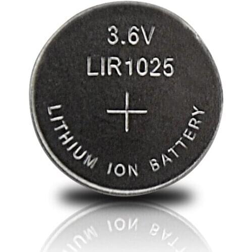 5pcs/lot Wholesale Mercury Free LIR1025 3.6V Rechargeable Button Battery Electronic Watch Batteries Replacement CR1025 Cell