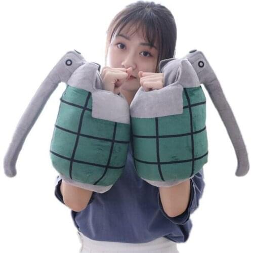 Anime Grenade Plush Gloves Soft Pillow Stuffed Toys Arm Warmer Cosplay Costume A0NF