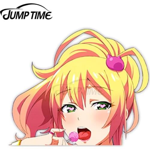 Jump Time Anime Hajimete no Gal Yame Yukana 9 8.9 Bumper Window Helmet Vinyl Decal Peeker Car Stickers