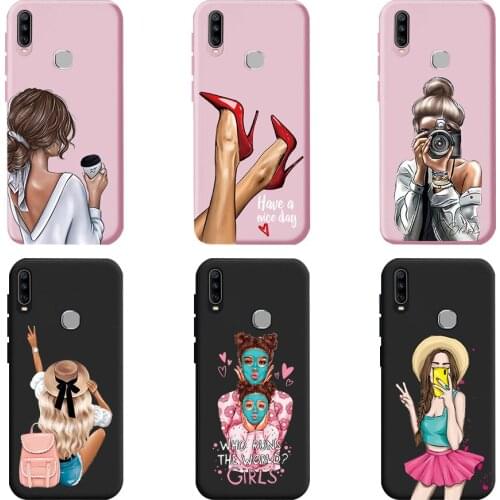 For Vivo Y12 Y15 Y17 Case New Stylish Girl Soft Silicon Back Cover For Vivo Y 17 15 12 Y12 Y15 Y17 Phone Bumper Shell Case Coque