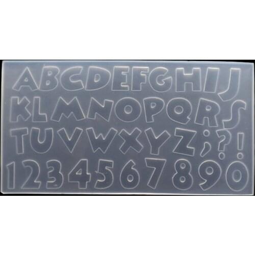 D2TD Handmade Number Letters Resin Casting Mold Alphabet Letter Pendant UV Resin Silicone Mold Jewelry Making Tools Art Craft