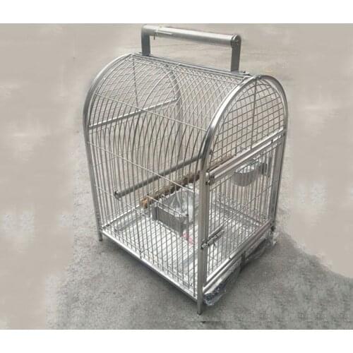 Stainless Steel Large Bird Cage Parrot Luxury Pigeon Bird Houses Outdoor Metal Quail Jaula Grande Birdcage Decoration DL60NL