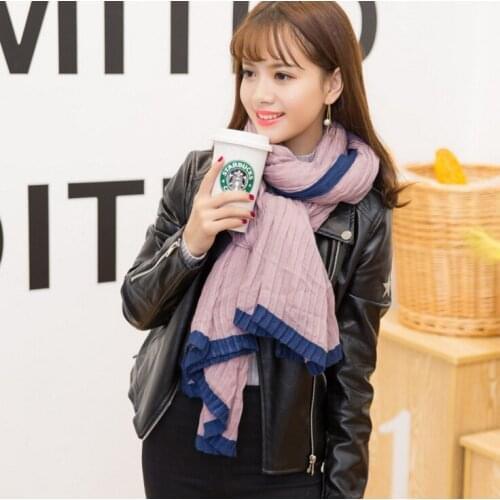 HOT SELLING The rectangular shape of the Miyake pleated discoloration rectangle and irregular Cotton scarves IN STOCK