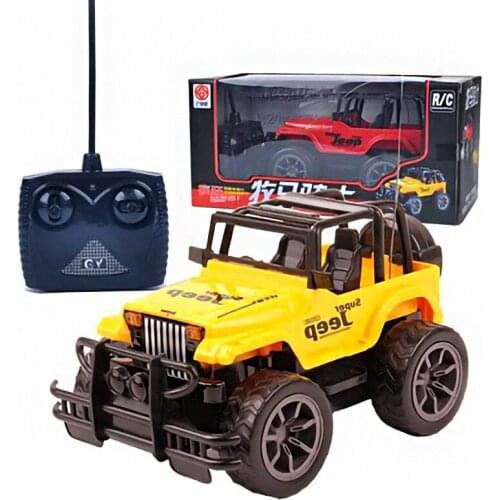 RC SUV car remote control yellow and red toy cars Simulation model off-road vehicle drift 360 degree rotation gift for child