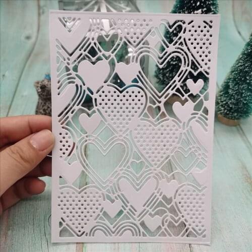 Heart-shaped background boardrDies Scrapbooking Metal Cutting Dies For Paper Card making Embossing Stamps and dies
