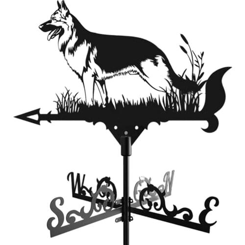 Metal Weather Vane Garden Stake Animal Direction Indicators for Farm Roof