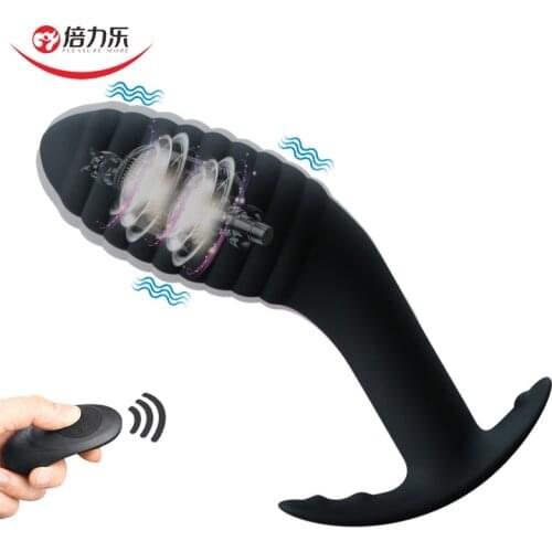 10 Modes Male Anal Vibrator Prostate Massager Anal Plug With Remote Controller Butt Plug Adults Sex Toys For Men Gays Women