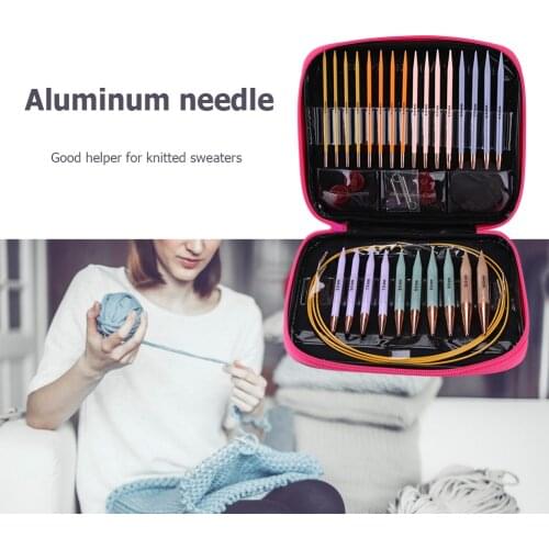 Crochet Hook Circular Knitting Needles Set with Case DIY Craft Sewing Kits